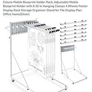 Estune Mobile Blueprint Holder Rack.